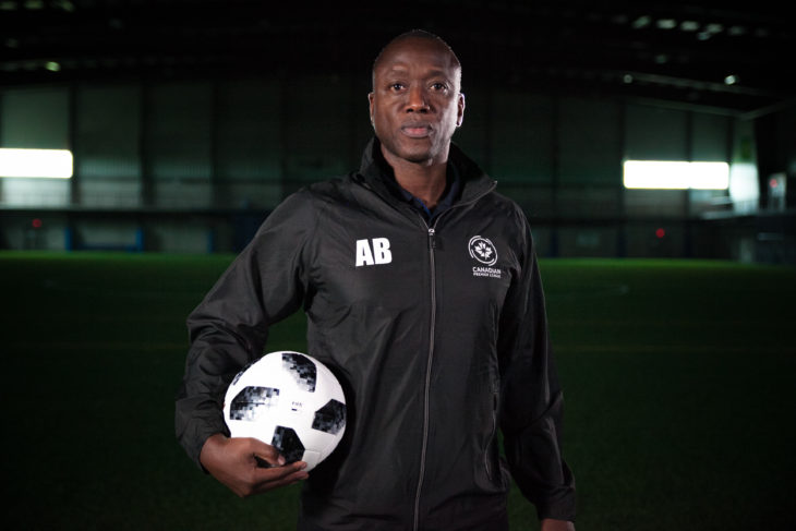 #GotGame Open Trials lead coach and Canadian soccer legend Alex Bunbury. (Joelle Elfassy/CPL)