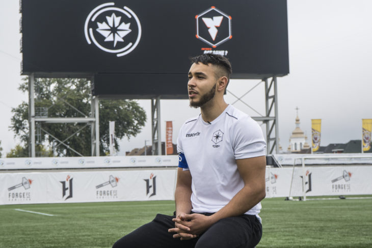 Taha Ilyass during a post-trials interview with CanPL.ca. (Tyler Brown, CPL)